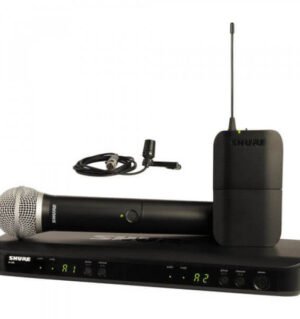 شور BLX1288UK/CVL نظام لاسلكي Combo مع ميكروفون يدوي PG58 وميكروفون Lavalier CVL